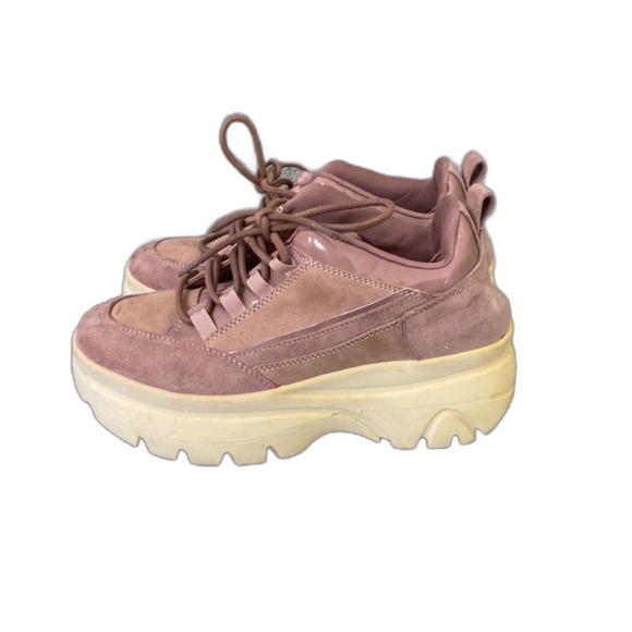 90’s Y2K style Madden Girl Bounce Platform Shoes 8.5 Pink Faux Suede * - Picture 1 of 12